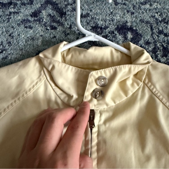Vintage Butter Yellow London Fog Weatherware Zip-Up Windbreaker Raincoat Size 10 - Picture 8 of 11